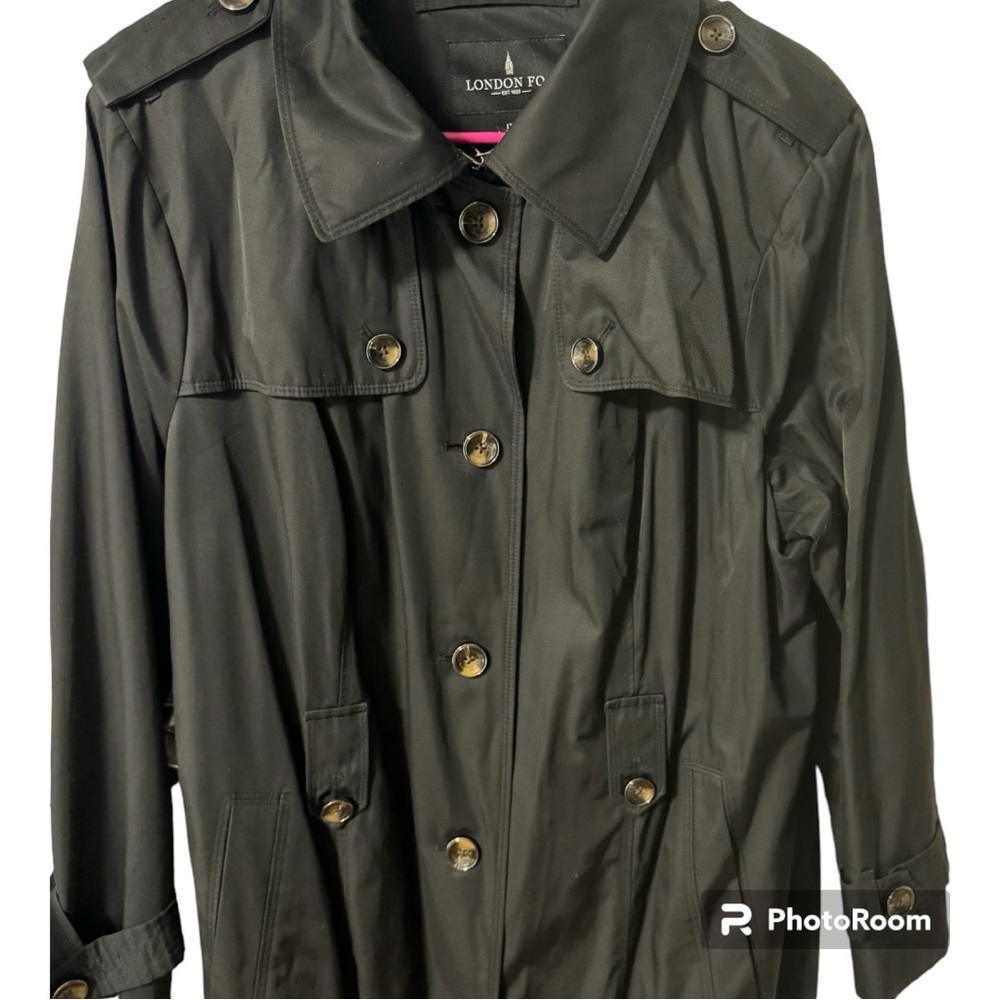 London Fog Women’s Black Trench Coat Size 1X